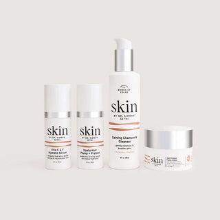 The Hydration System - Vita E & F Hydrate Serum, Hyaluronic Plump & Protect, Calming Chamomile Cleanser, Skin Renewal Polish & Mask - SKIN by Dr. Simran Sethi