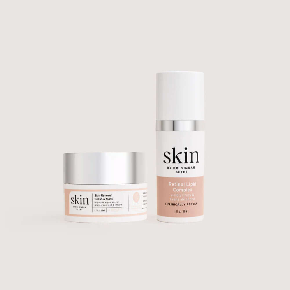 The Skin Cycling Duo - Skin Renewal Polish & Mask and Retinol Lipid Complex - SKIN by Dr. Simran Sethi
